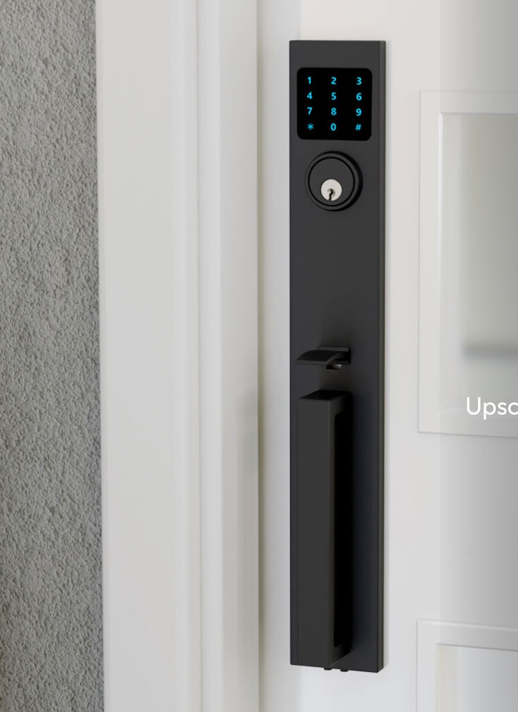 Apartment entry doors hardware detail