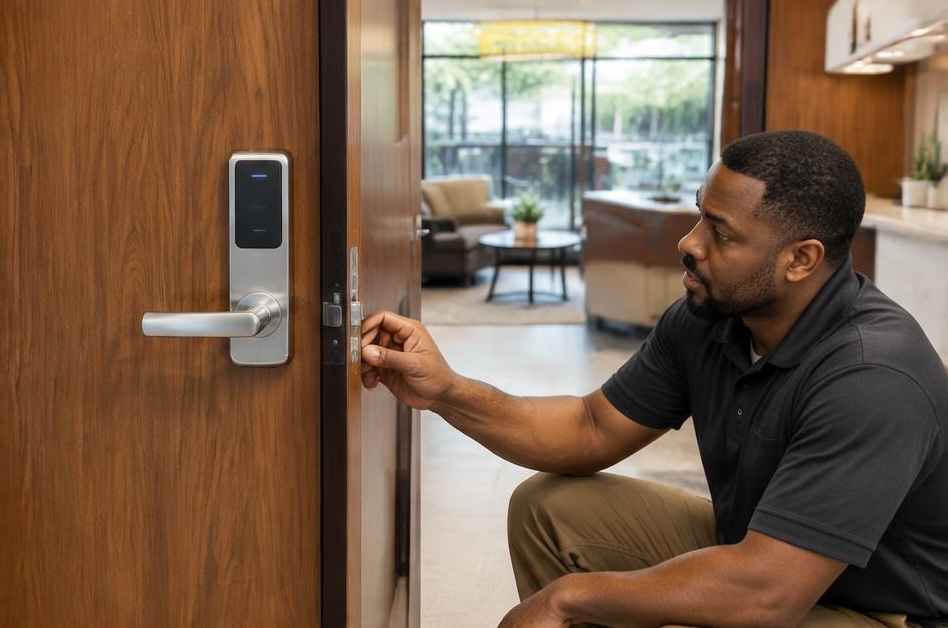 Illustrative commercial mortise doors