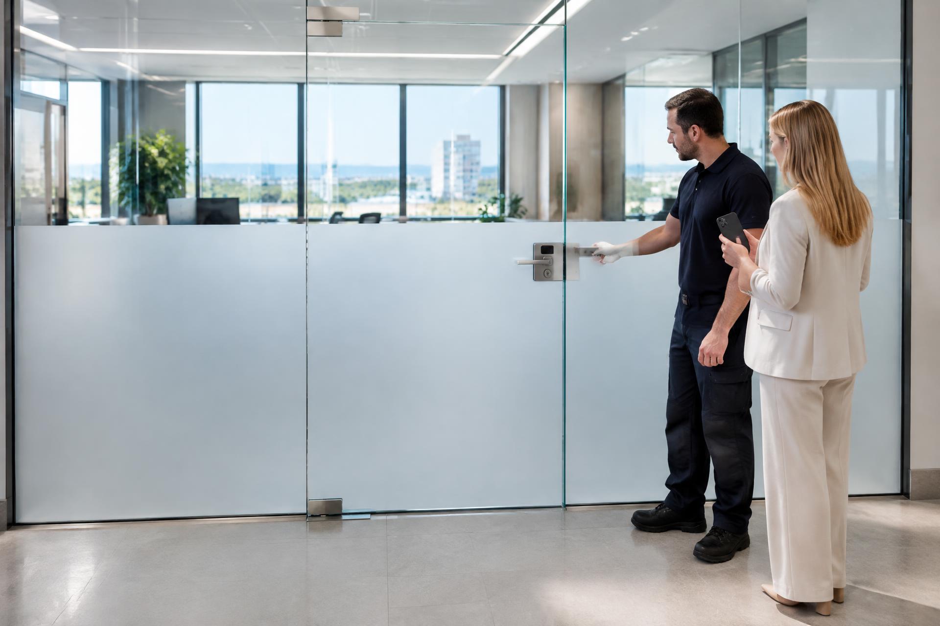 Illustrative smart glass + smart access installation